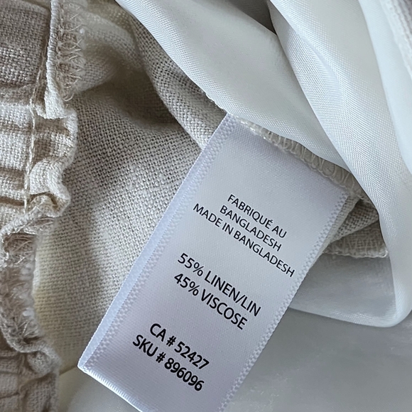 My style linen blend striped pants, size 2X - Picture 5 of 8